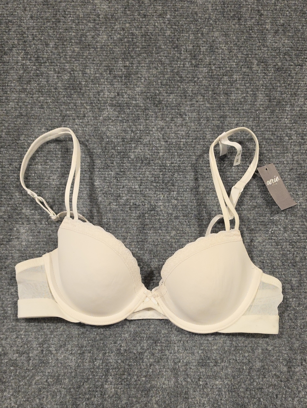 Aerie Cream Lace-Trim Demi Bra 32A NWT